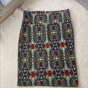 Printed Pencil Skirt